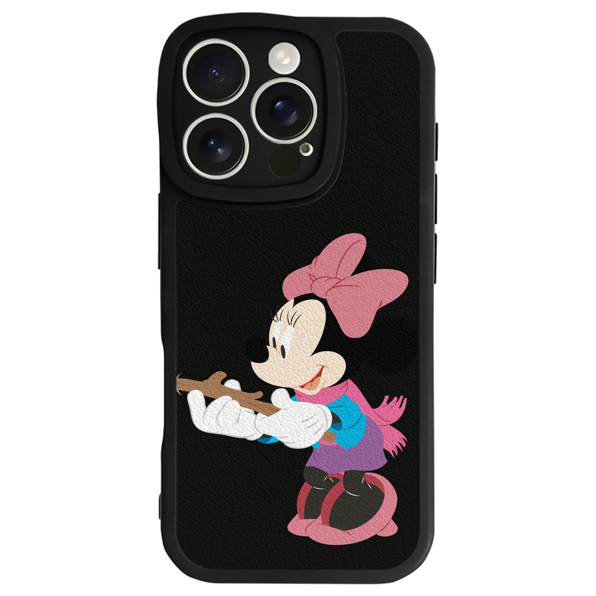 （画像用） ミッキーマウス Mickey Mouse 【iPhone 16シリーズ対応】シリコンスマホケース（レザー調） 材質：シリコン